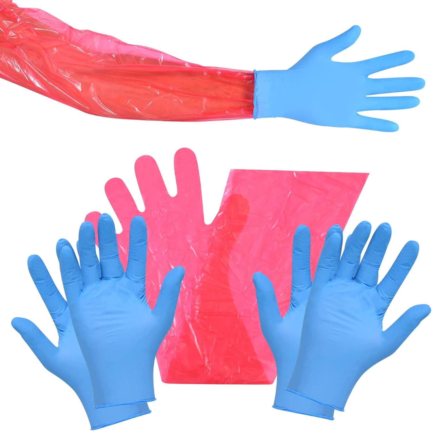 30 Pairs Set, Disposable Deer Hunting Gutting Cleaning Gloves