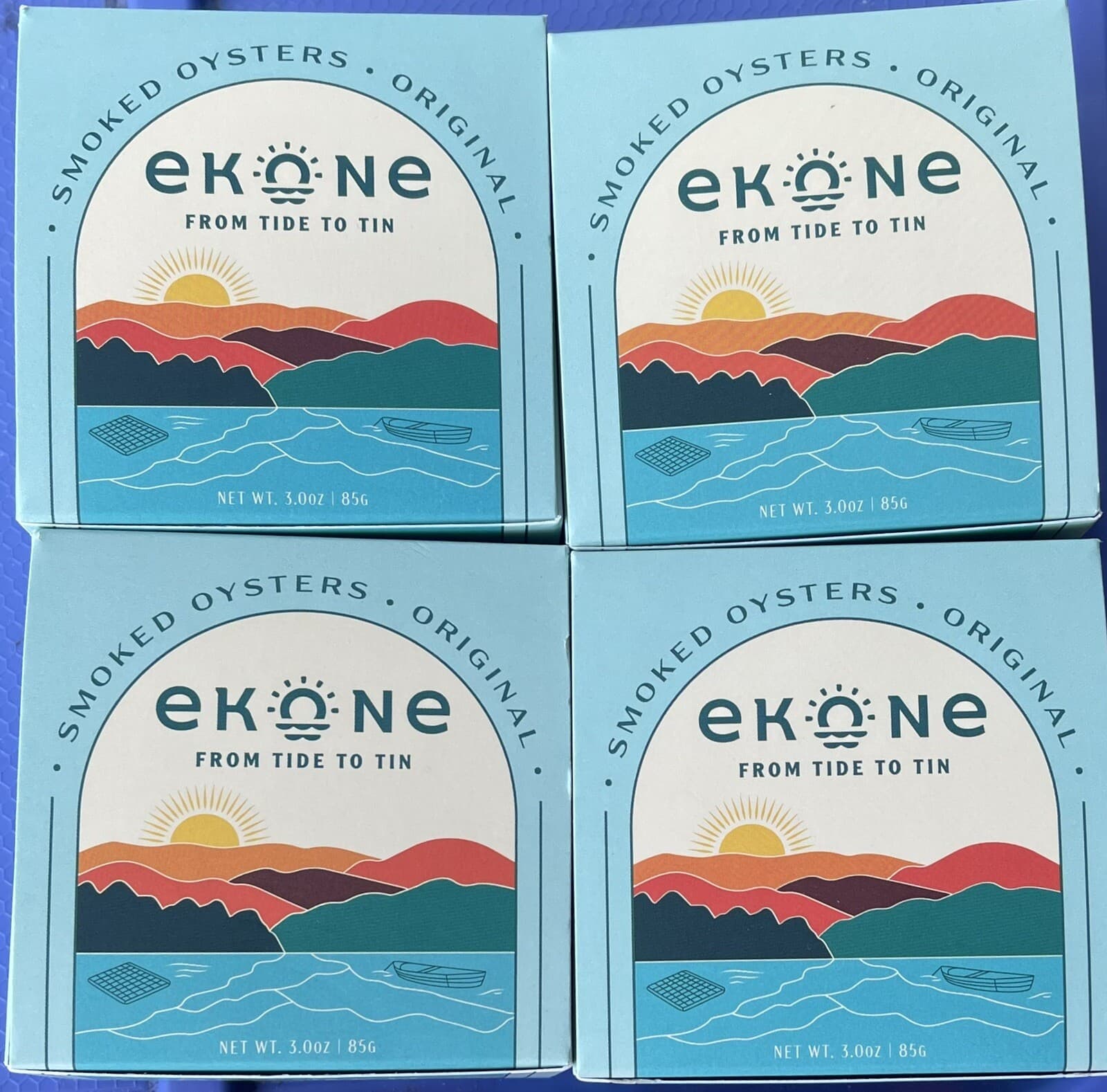 ⭐️🦪 EKONE 🦪⭐️ Smoked Oysters 4 Pack Tylor Shellfish Farm PNW Tinned Seafood