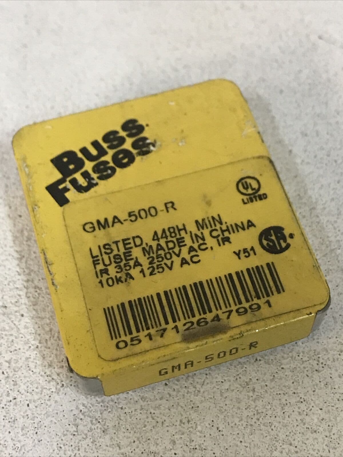 *BOX OF 5* Bussman GMA-500-R Fuse IR 35A 250V AC