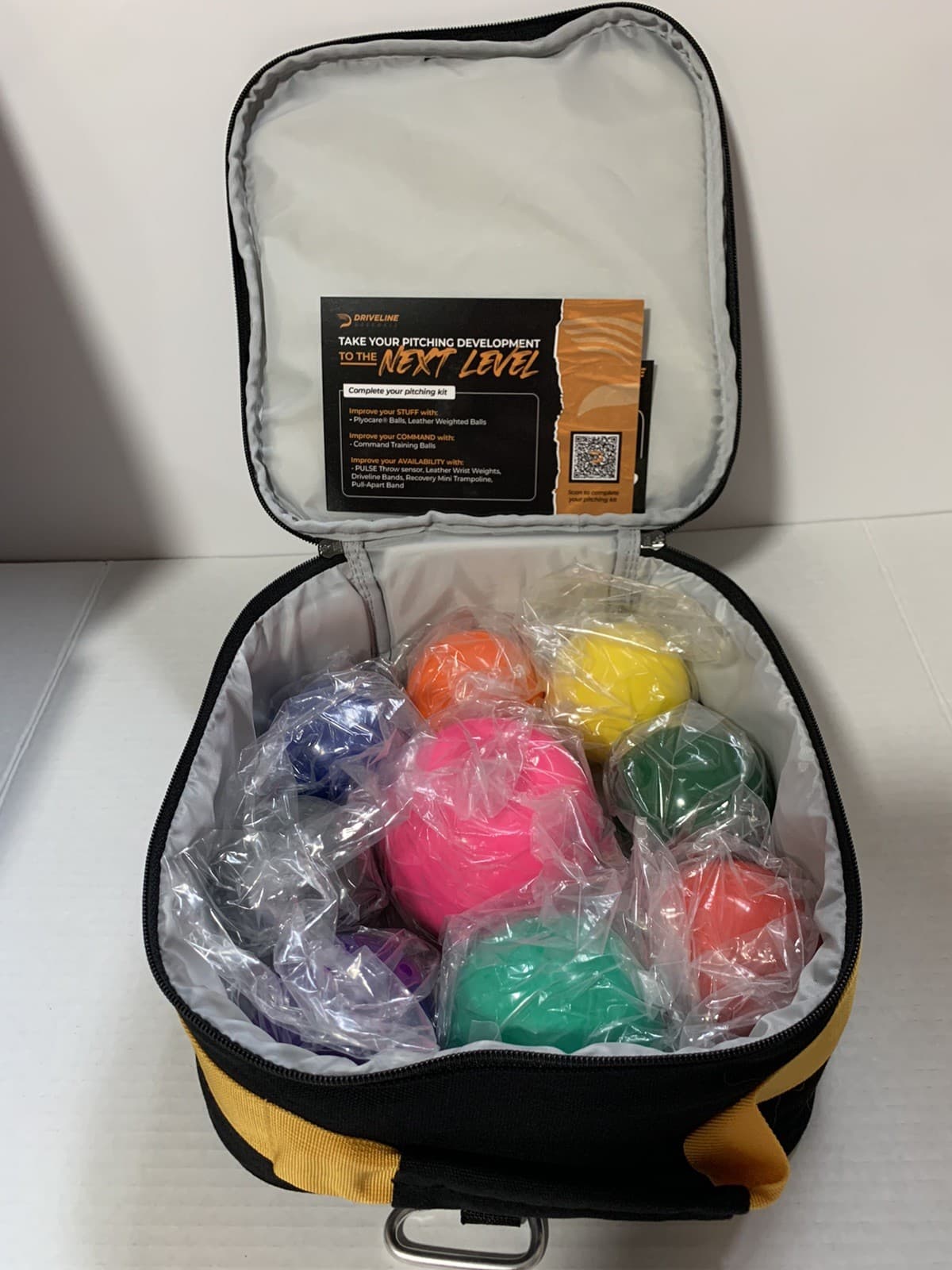 Driveline Baseball Plyo Weighted Pitching Training Balls Set Of 9 NEW W/ Case
