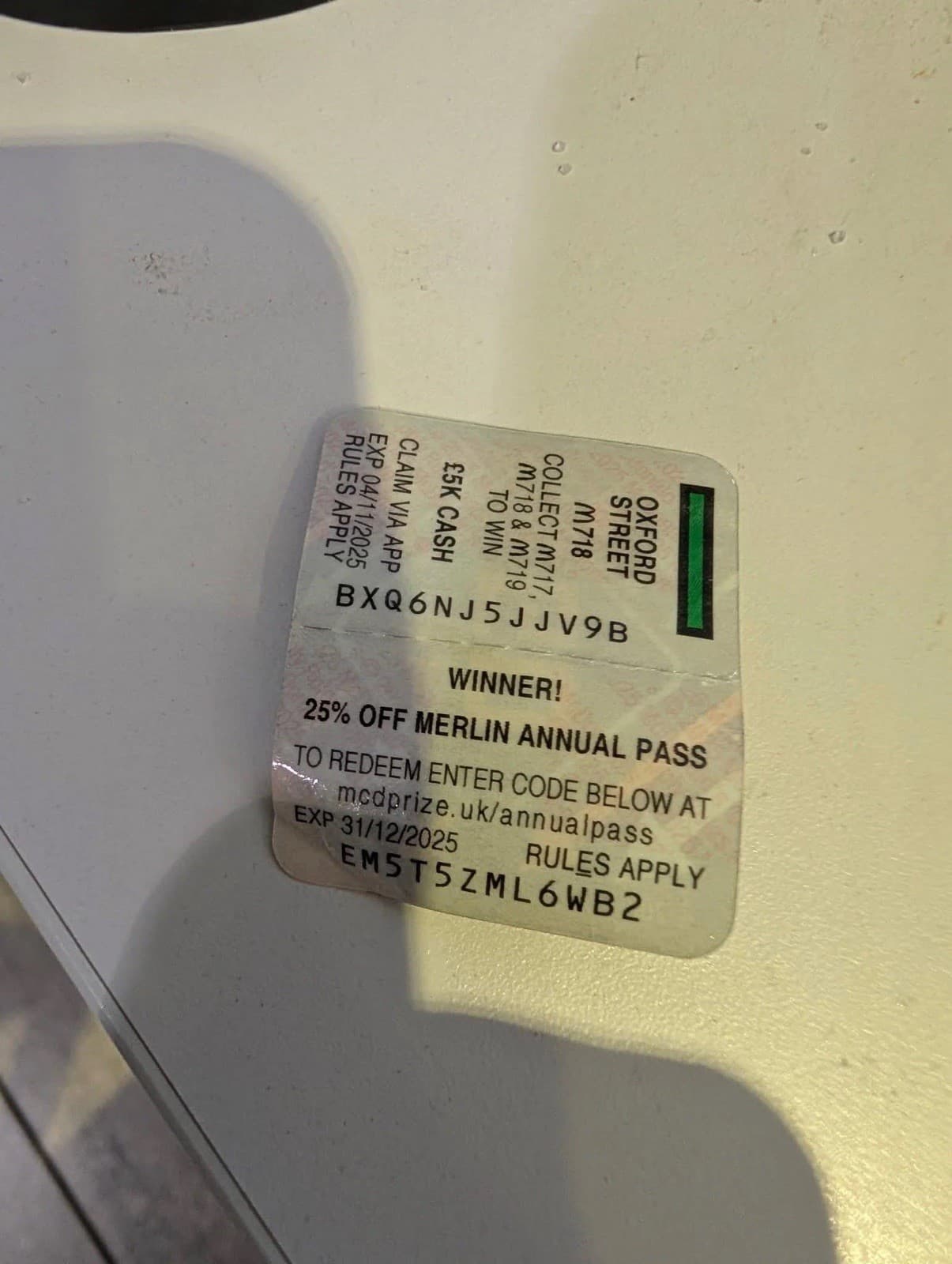 2025 Monopoly McDonald's North Carolina Avenue #819 DIGITAL CODE (No Game Piece)