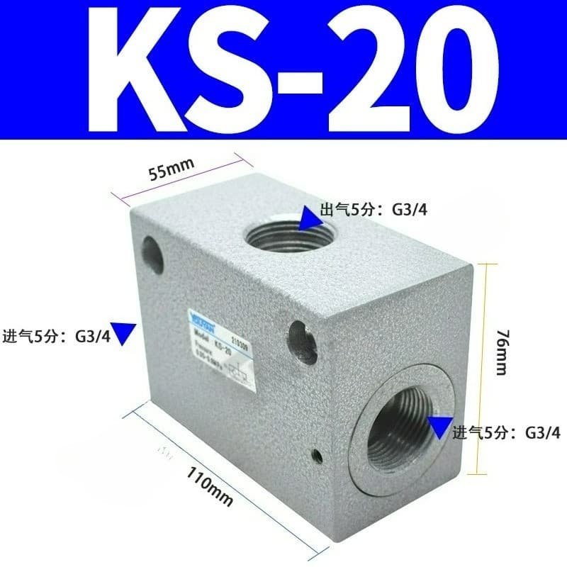 1PCS NEW FIT FOR Pneumatic shuttle valve KS-20 (G3/4)