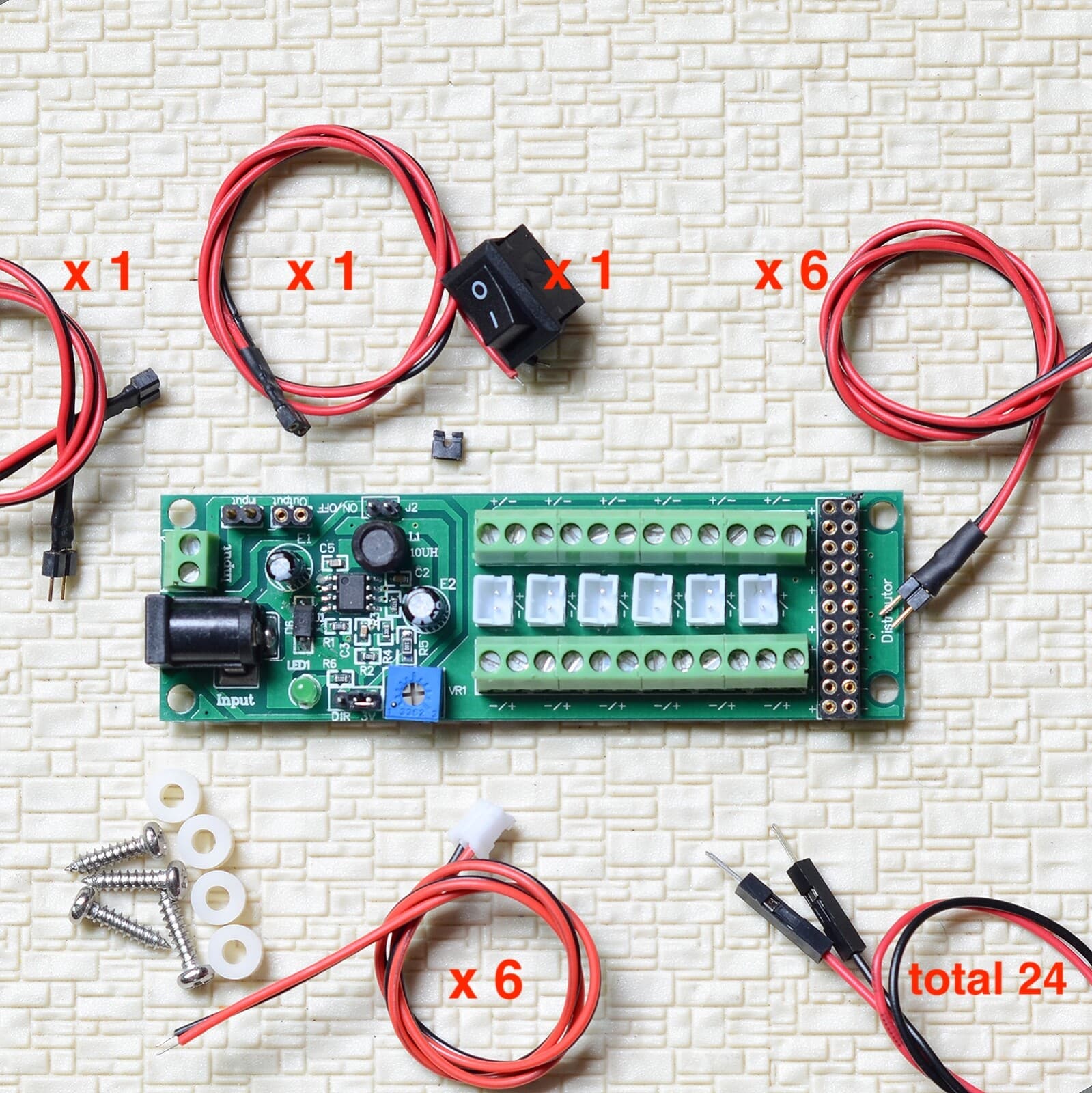 1 x power distribution board self adapt distributor HO N O LED street light hub