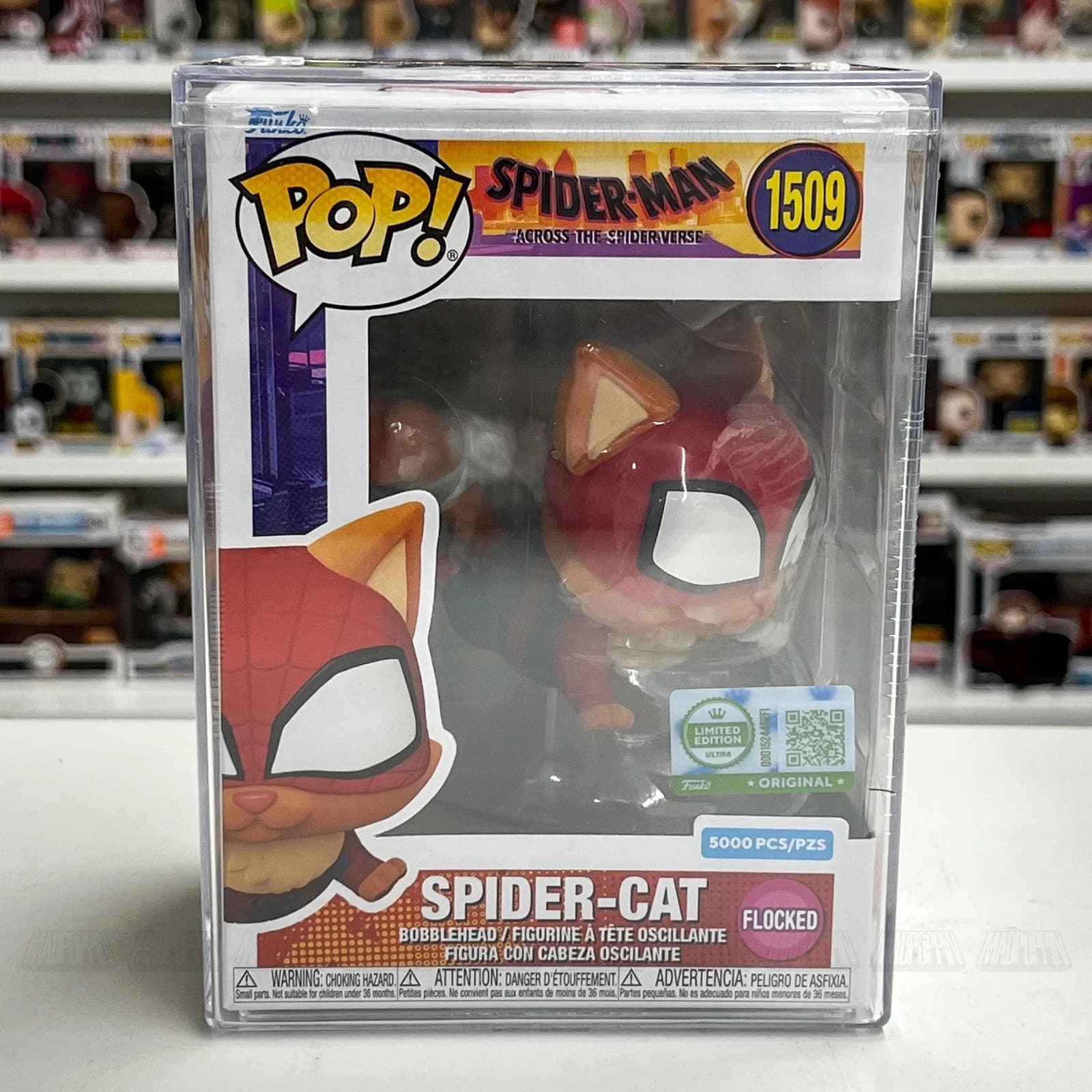 Funko POP! Ultra Flocked Spider Cat Spiderverse #1509 LE 5000 IN HAND 🕷️🐈