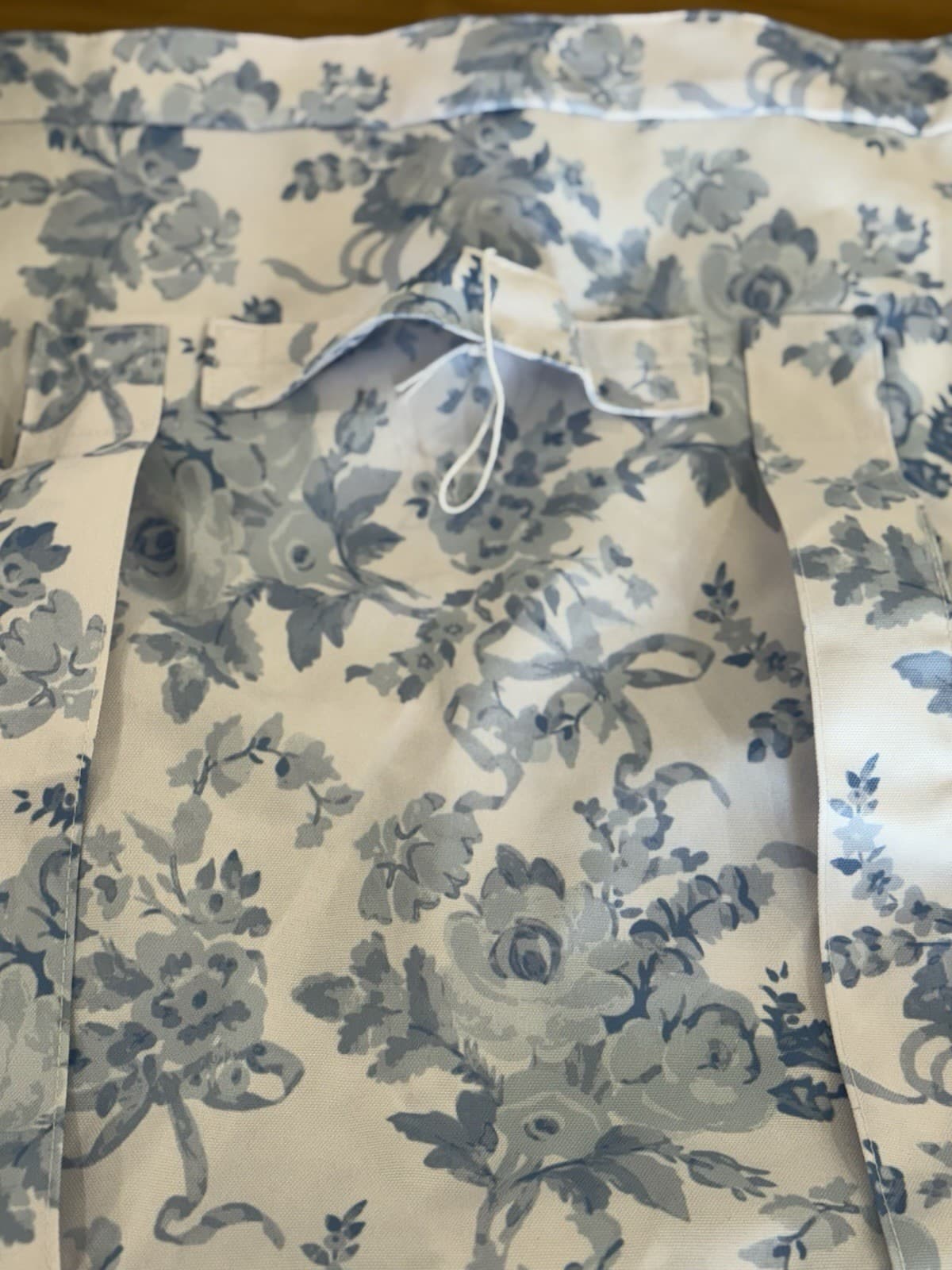 Pottery Barn LoveShackFancy Laundry Backpack XL Blue Floral Mono “Kaitlynn” Read