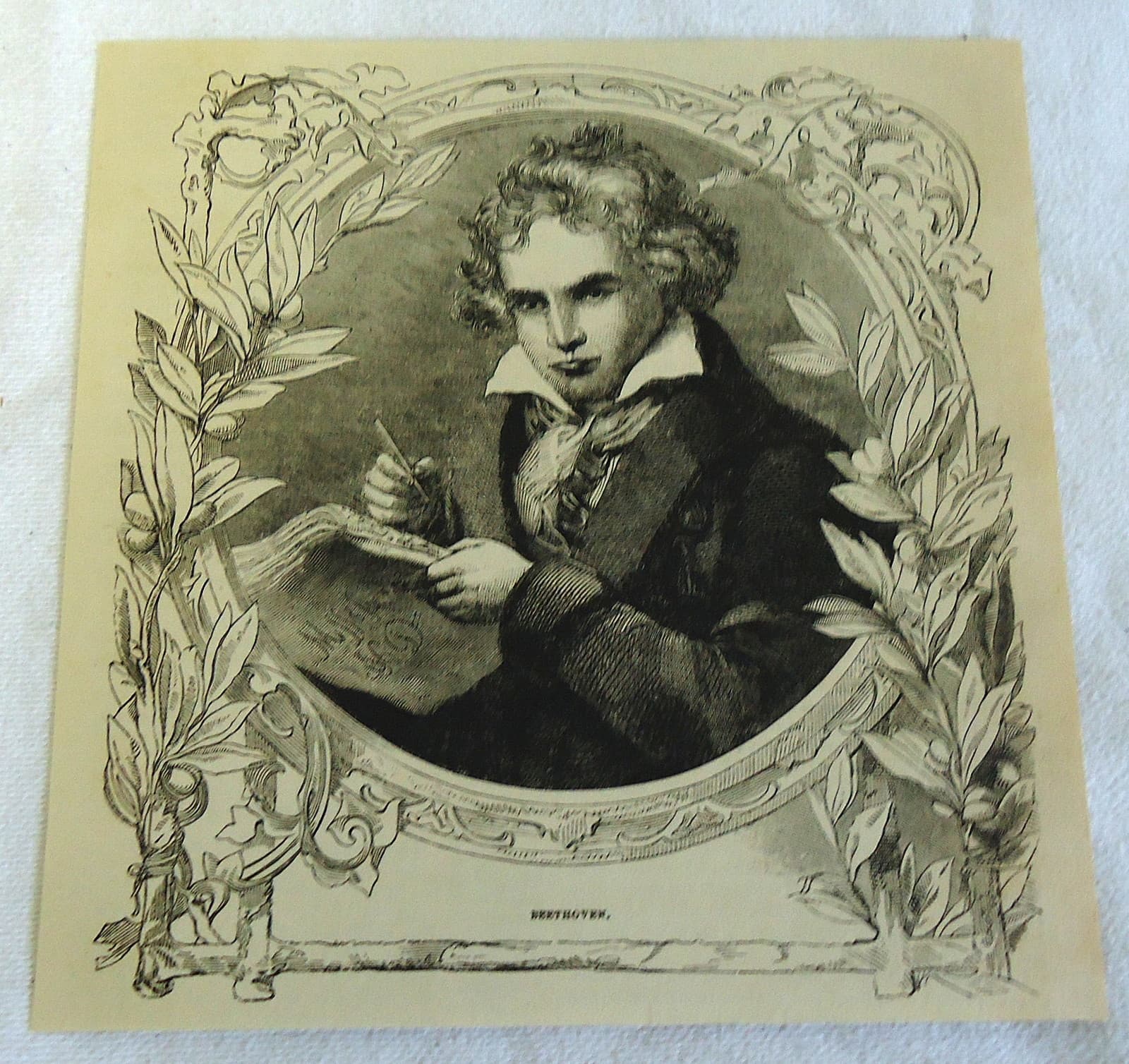 1882 magazine engraving ~ BEETHOVEN