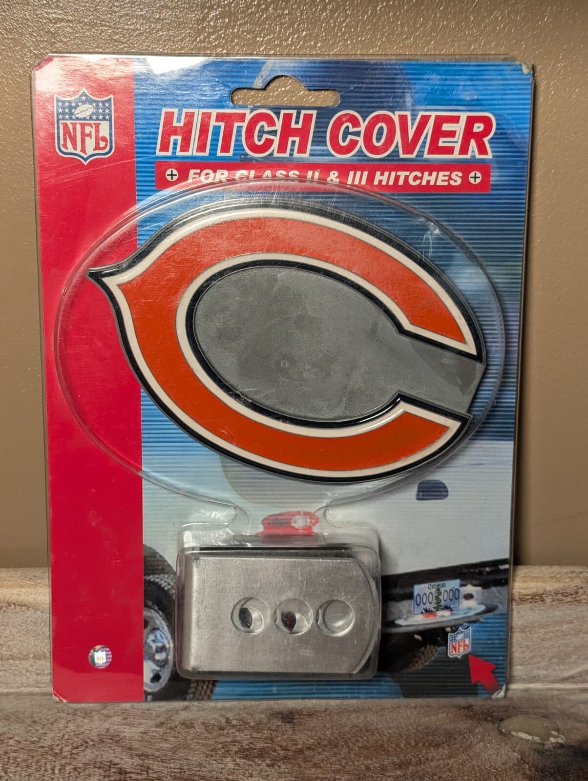 Chicago Bears Hitch Cover For Class II And III Hitches, Metal 4“ X 6“ #L