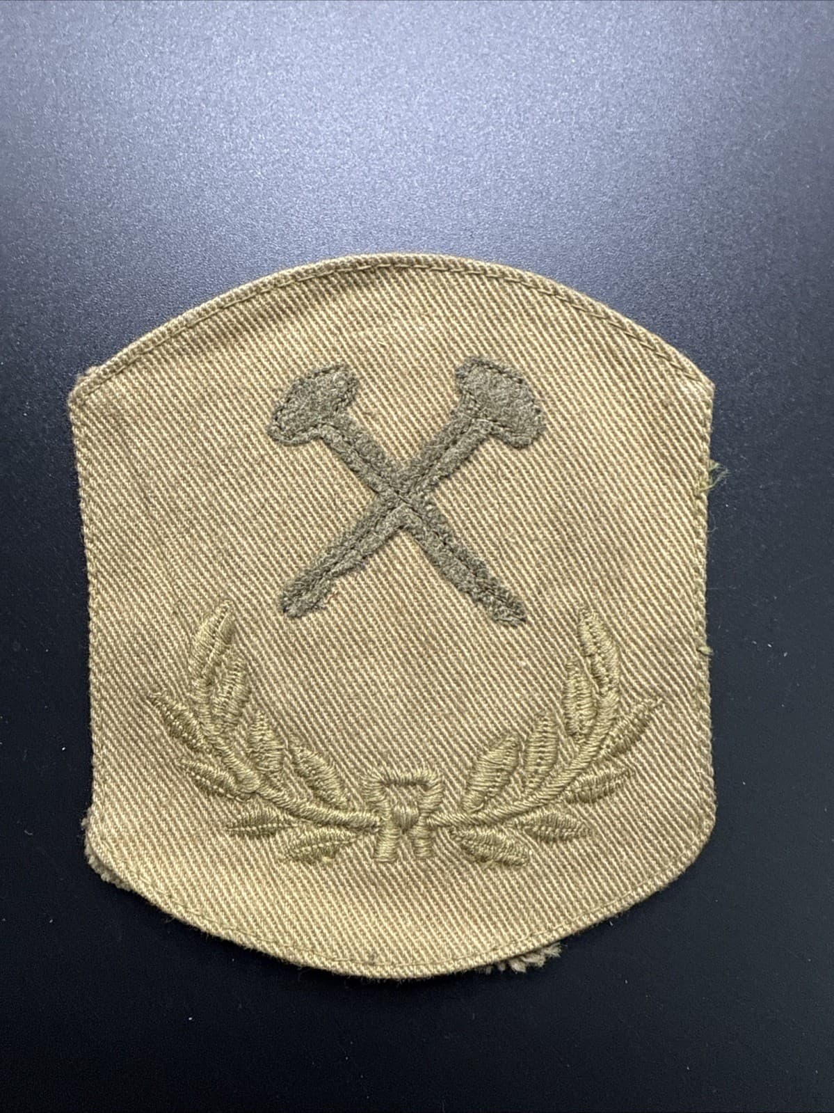 WWI Army Master Engineer Patch, Combat Engineer Mechanic Patch, Chief Sergeant