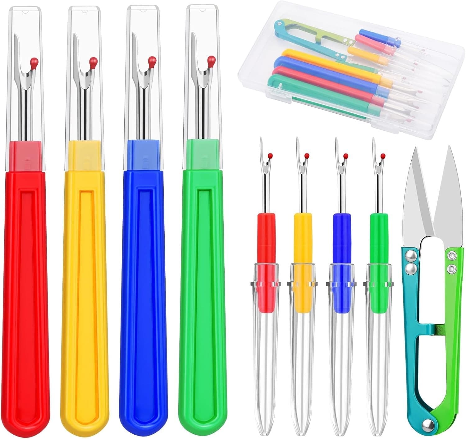 ZMAAGG Seam Ripper, 4 Big and 4 Small Stitch Remover Tools, Seam Rippers for