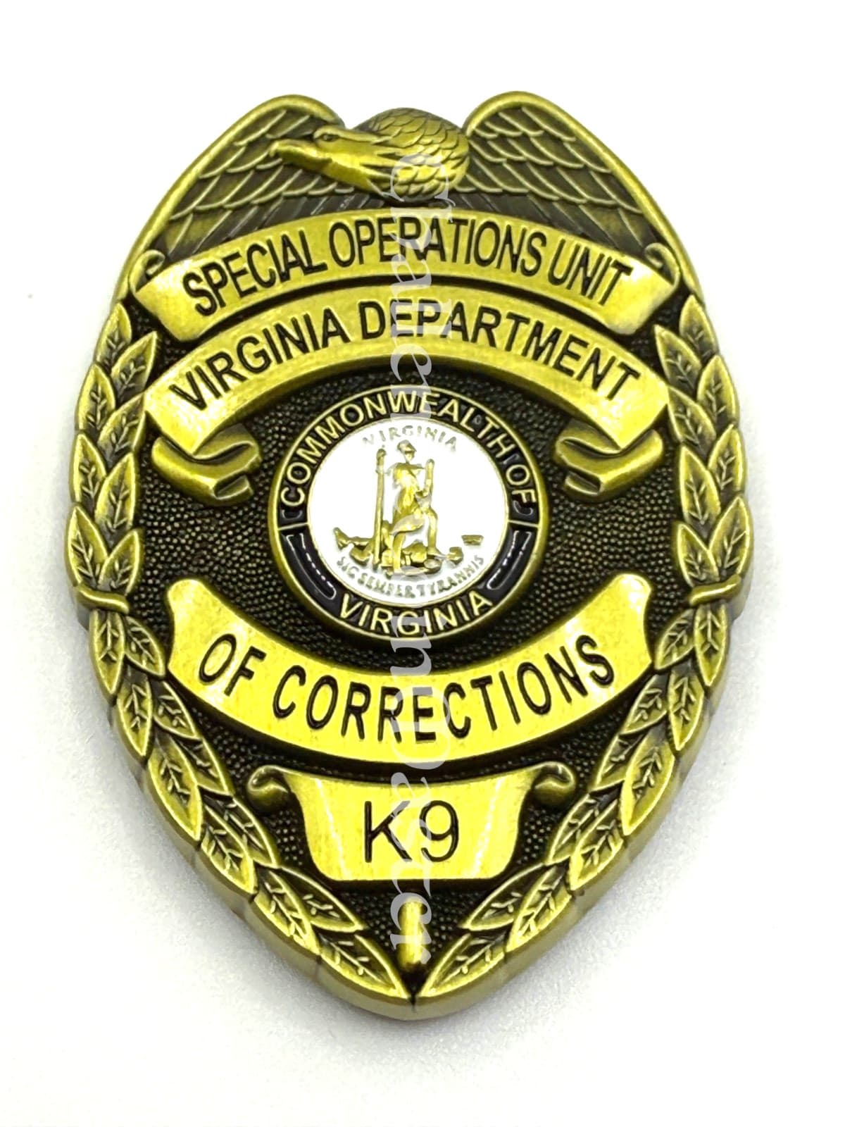 Virginia Department of Corrections K9 Prison Special Operations Challenge Coin