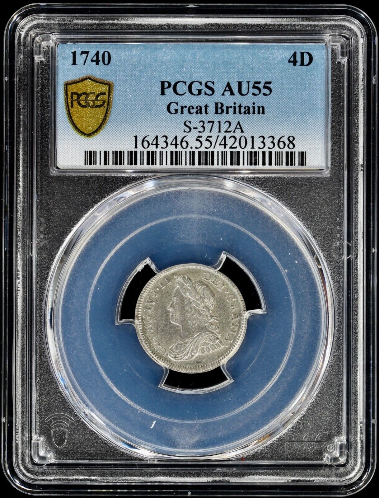 1740 George II Great Britain Silver Maundy 4 Pence 4D PCGS AU 55 S-3712 A