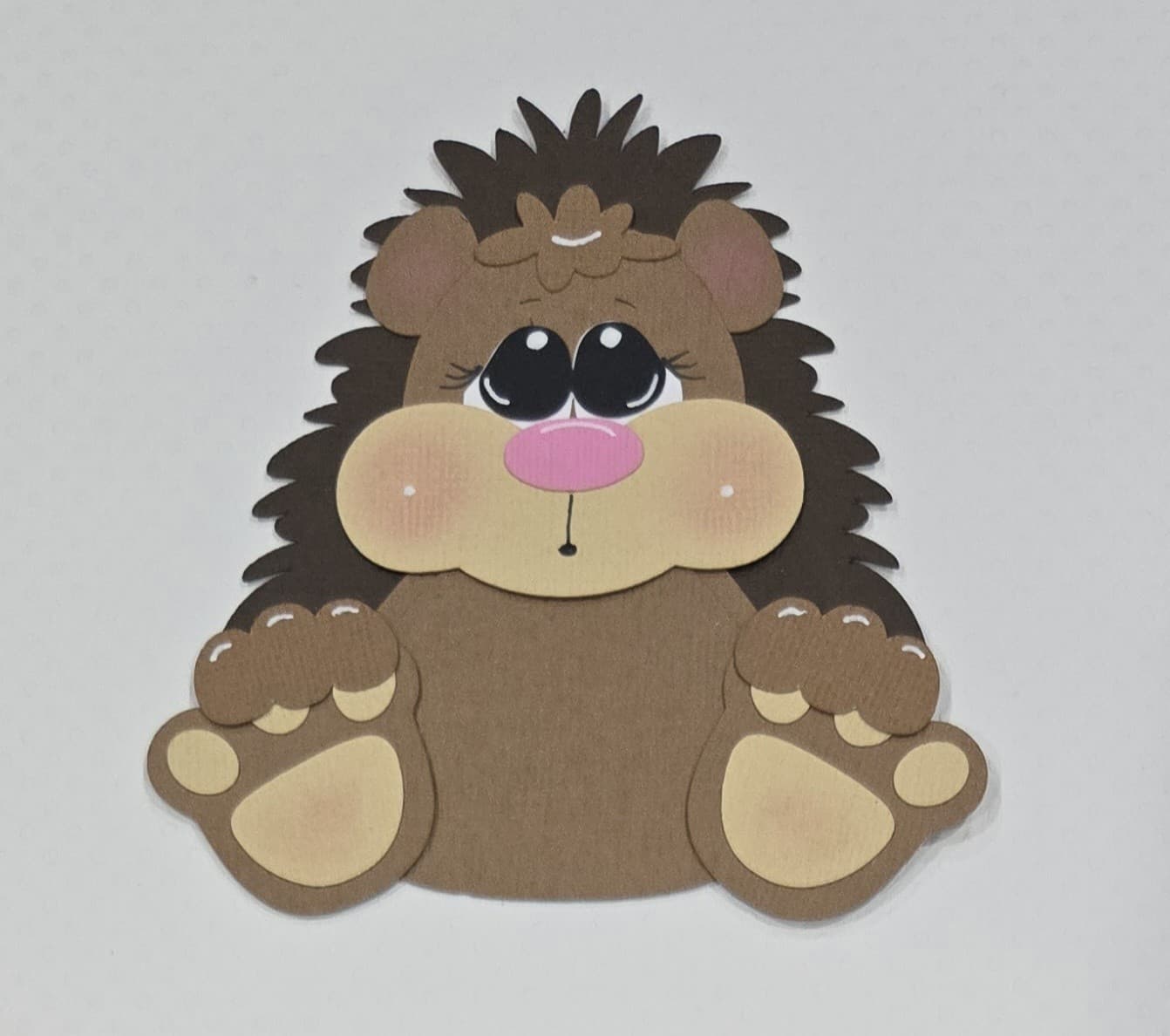 Baby Hedgehog. Scrapbook, Card making Paper Piecing