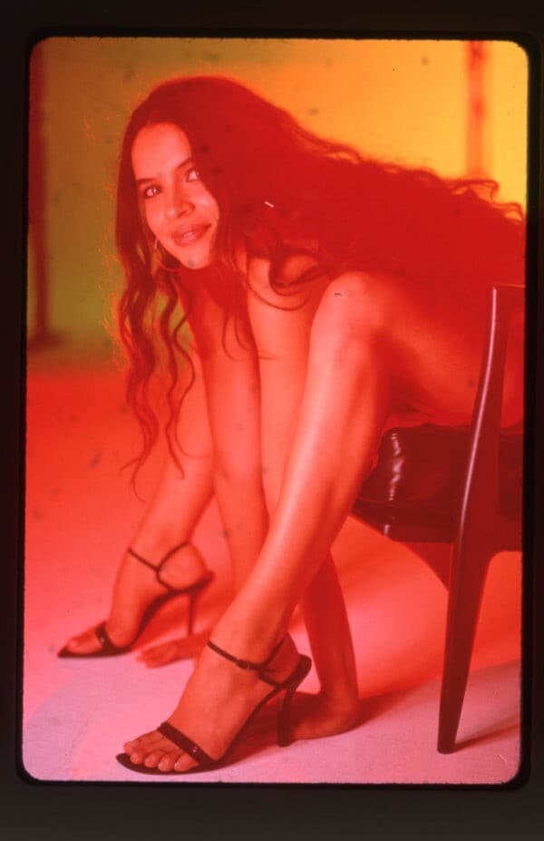 Zuleikha Robinson The Lone Gunmen Sultry Leggy Pin up Original 35mm Transparency