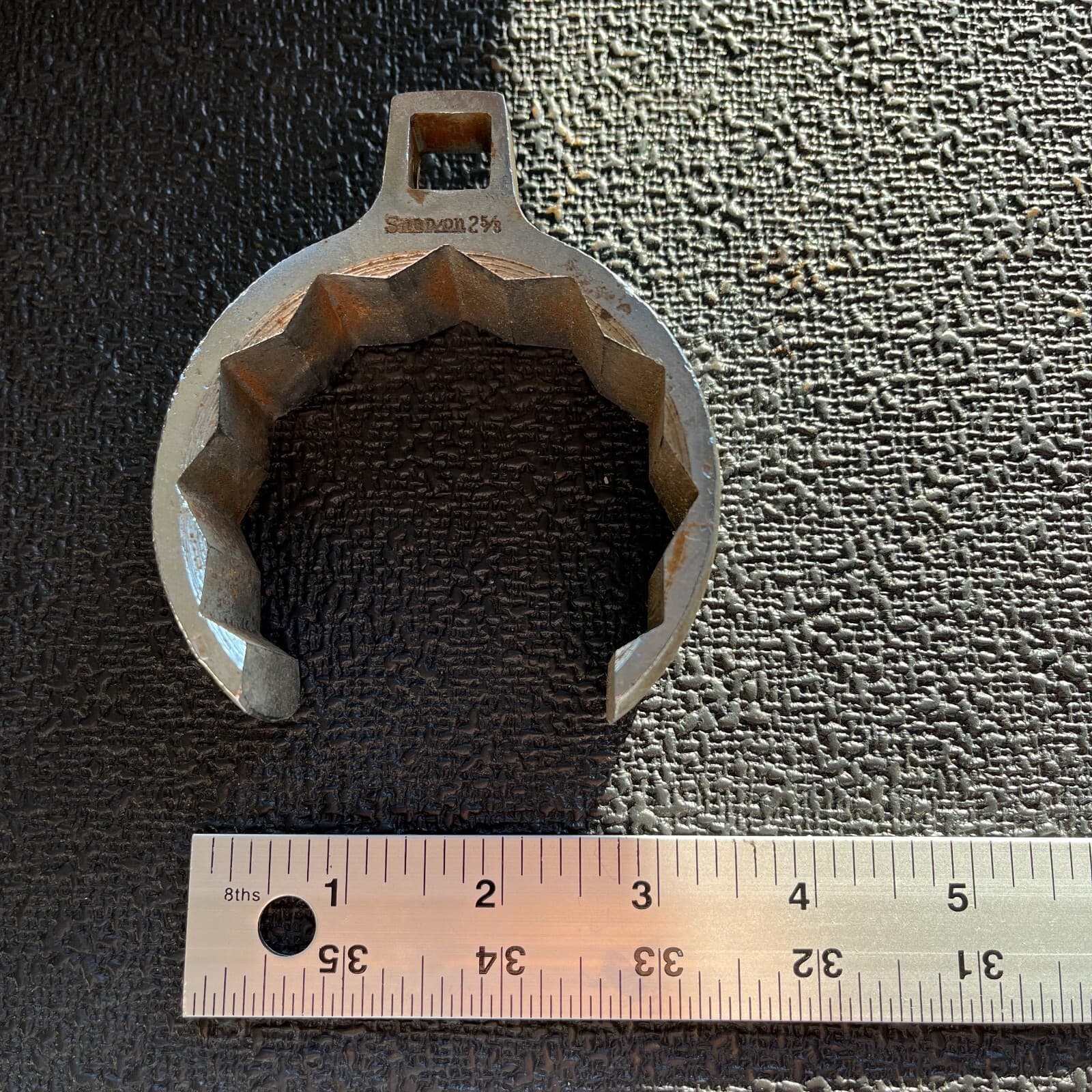 SNAP-ON 2-5/8”, 1/2" DRIVE 12 PT FLANK DRIVE DEEP FLARE NUT CROWFOOT WRENCH - c