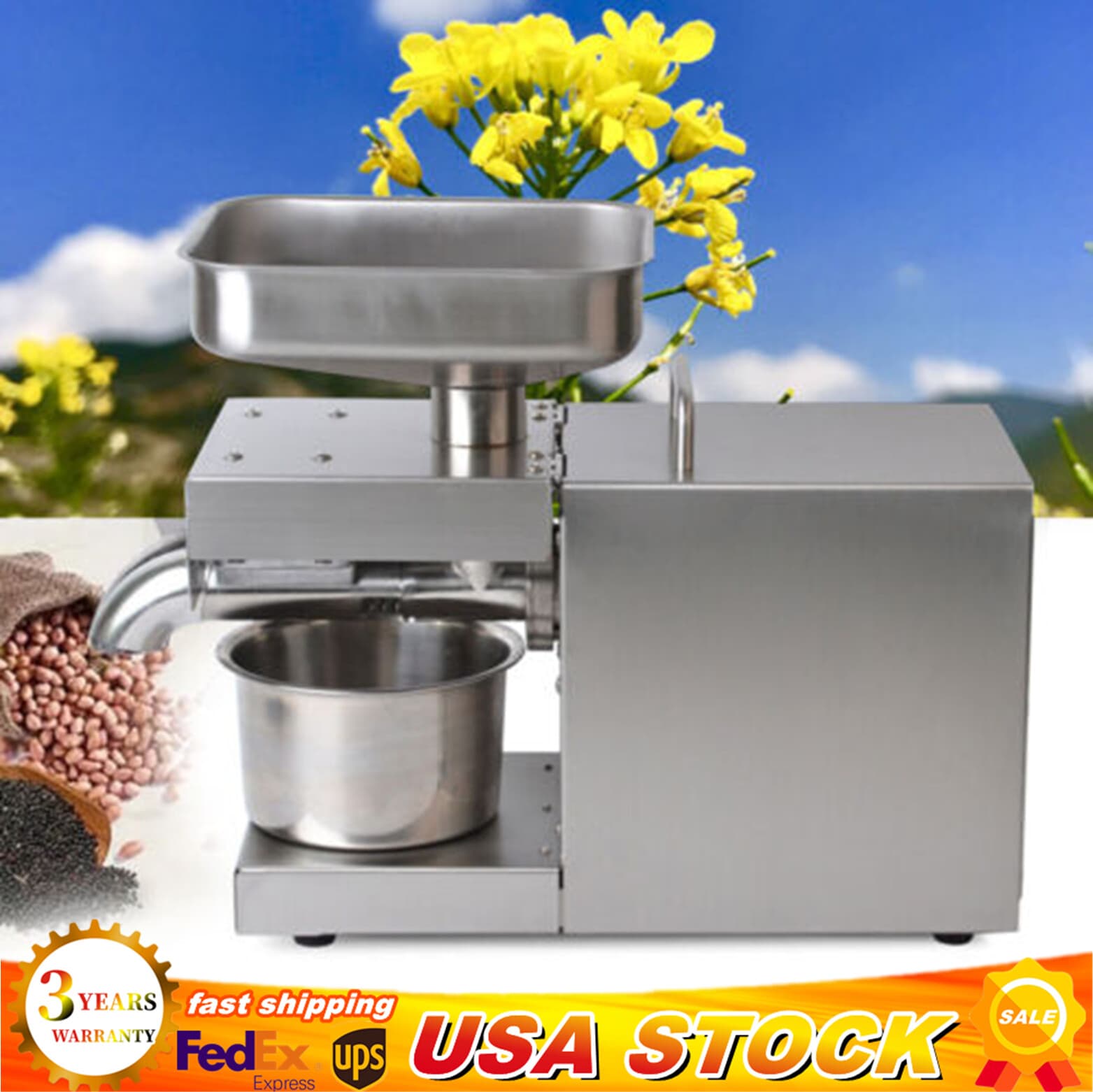 Commercial Automatic Oil Press Machine Oil ExpellerElectric Cold/Hot Oil Machine