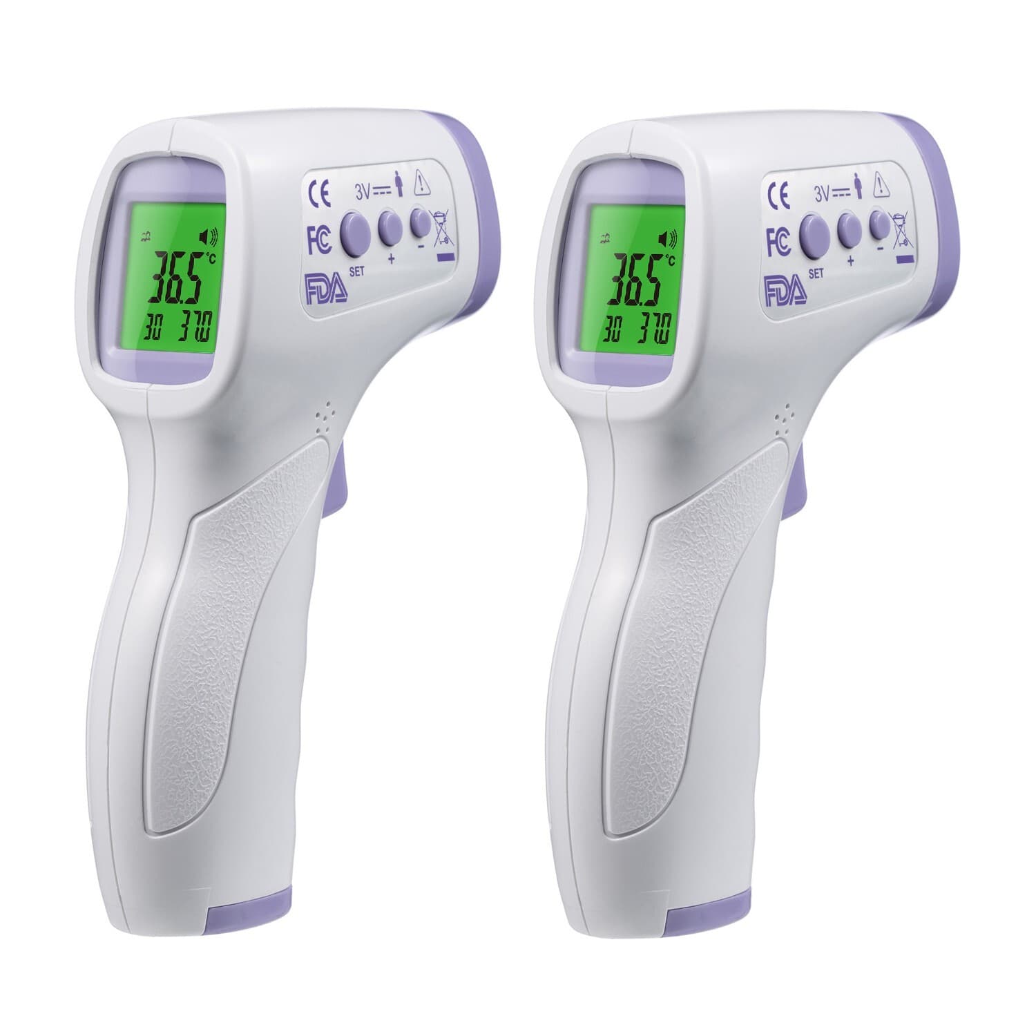 Set of 2 - Gag Gift Adjustable Temperature Forehead Thermometer for Faking Fever