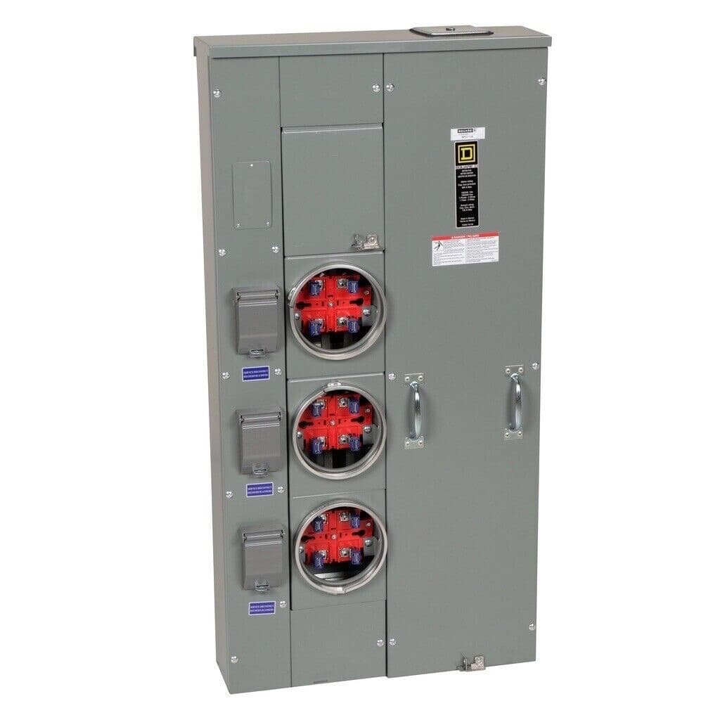 Square D MP33125 300 Amp 3 Gang 125A Meter MP33-125 as WEP3311 EUSERC