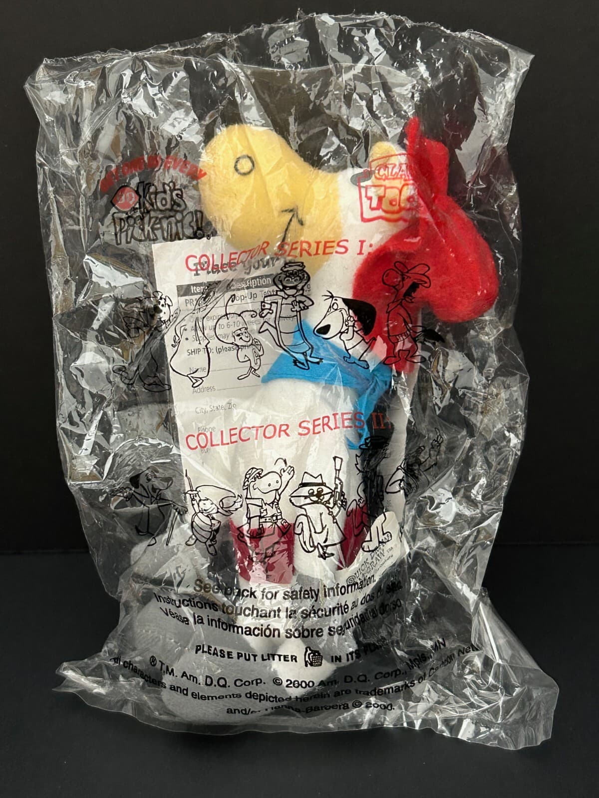 Diary Queen Vintage 2000 Quick Draw McGraw Plush Horse 7" Hanna Barbera