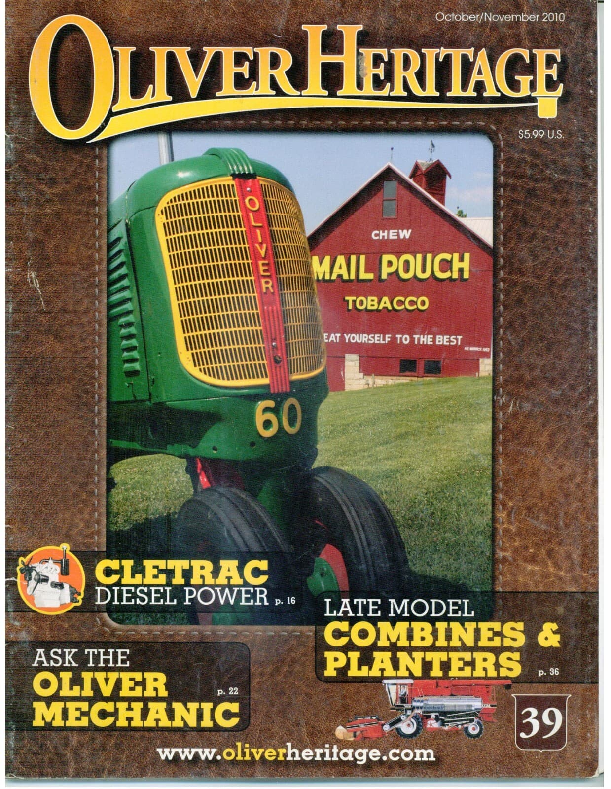 Oliver Cletrac Diesel Power, Oliver 60 Tractor, WHITE Combines & Planters