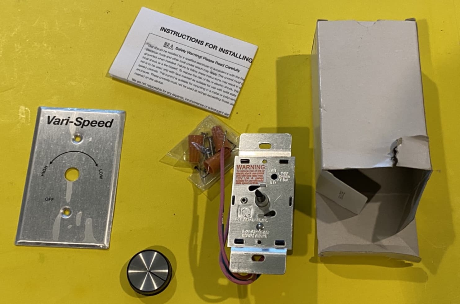 NEW KB Electronics KBWC-15 K Motor Speed Control, 5.0A, 120 VAC, 30.0 LRA