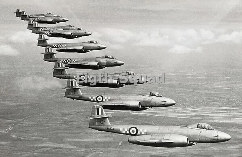 WW2 Picture Photo Gloster Meteor F-8 RAF 56 Squadron 8086