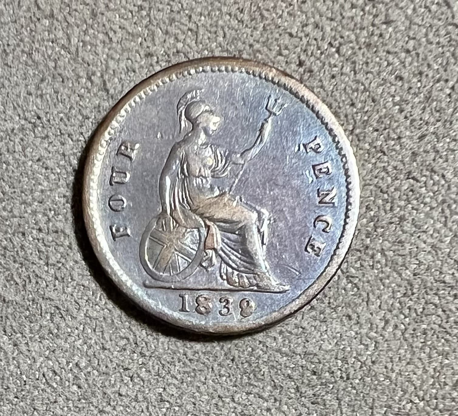 1839 Great Britain Silver 4 Pence