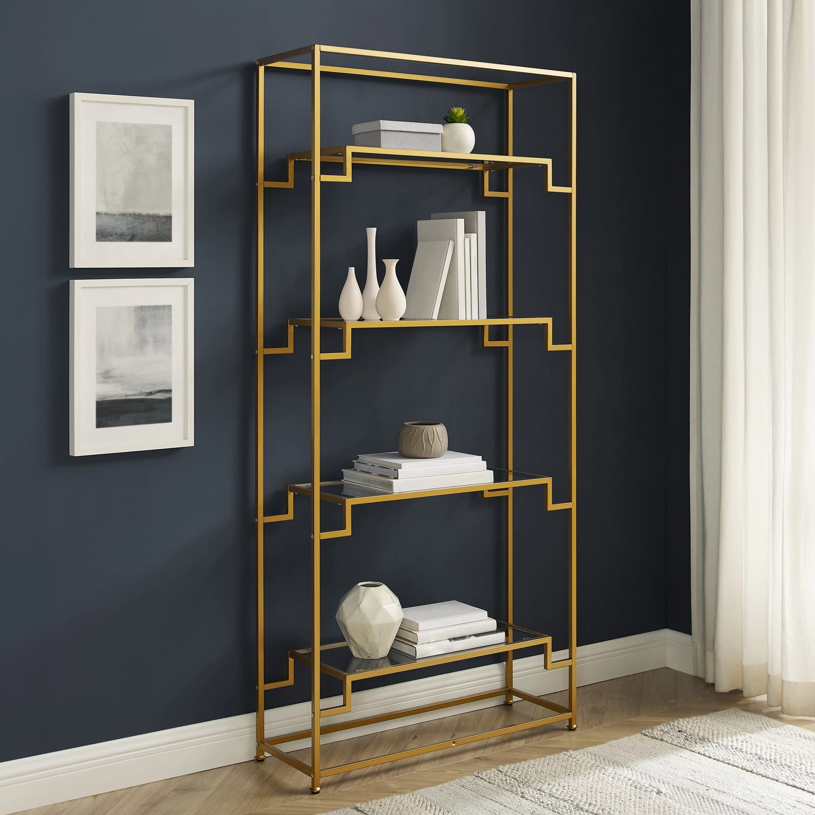 Crosley Celeste Etagere Gold Glam, Modern & Contemporary