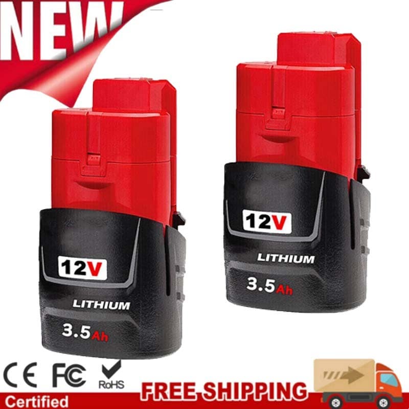2PACK Lithium Battery For M12 For Milwaukee Battery 12VOLT Capacity Battery