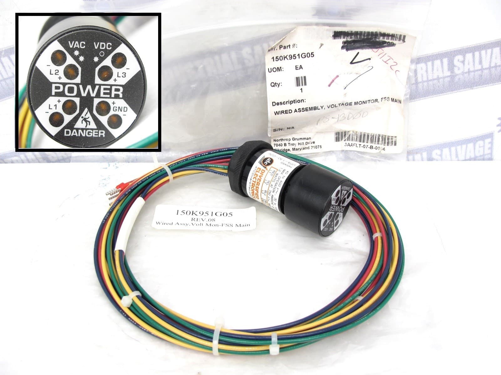 ATC Diversified - UPA-130-GOV - VOLTAGE MONITOR POWER ALERT - 1/3PH (NEW in BAG)