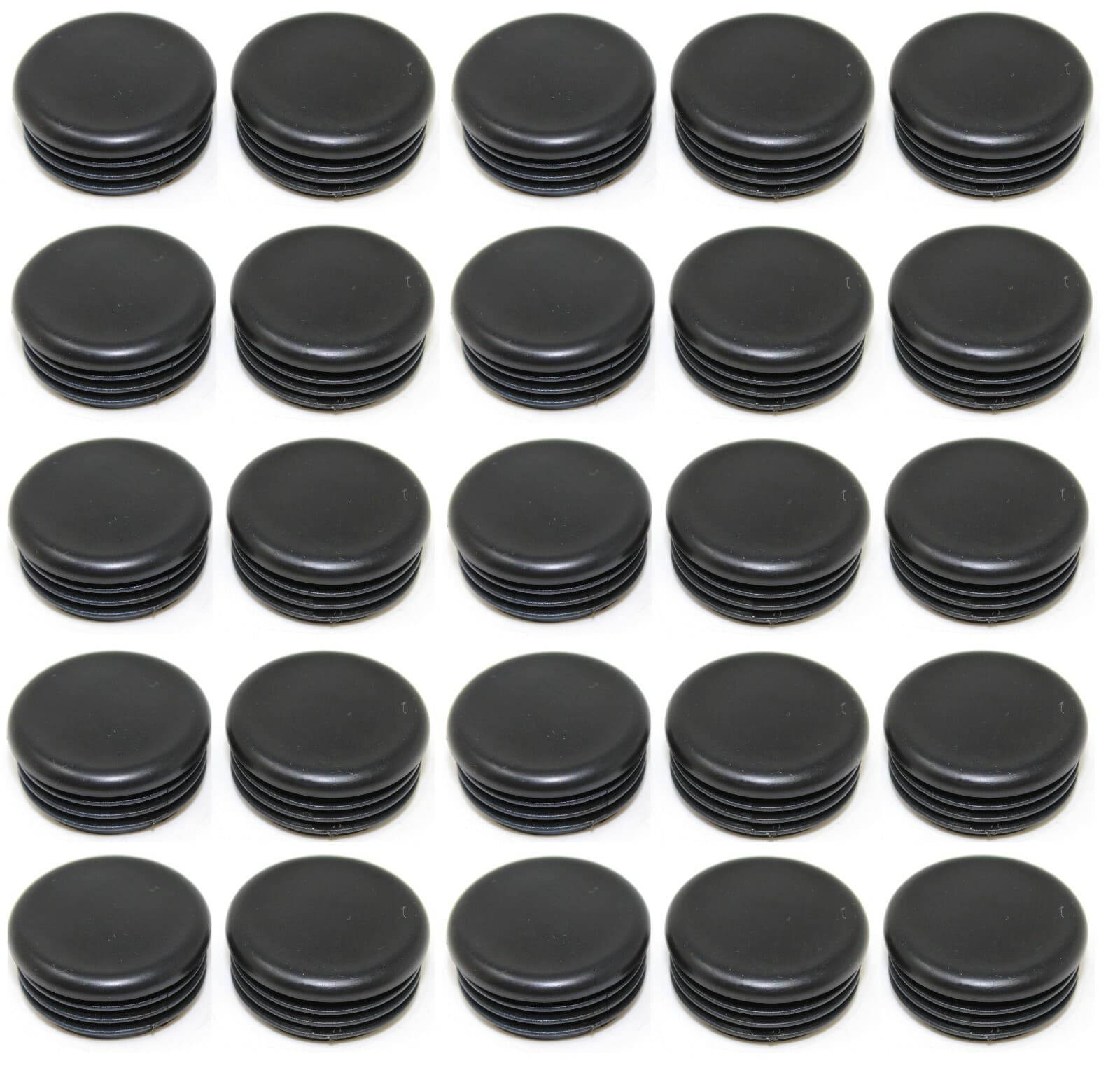 Black 1.5" Round Tubing Plastic Hole Plug End Cap, 1.5 Inch OD Tube Pipe Cover