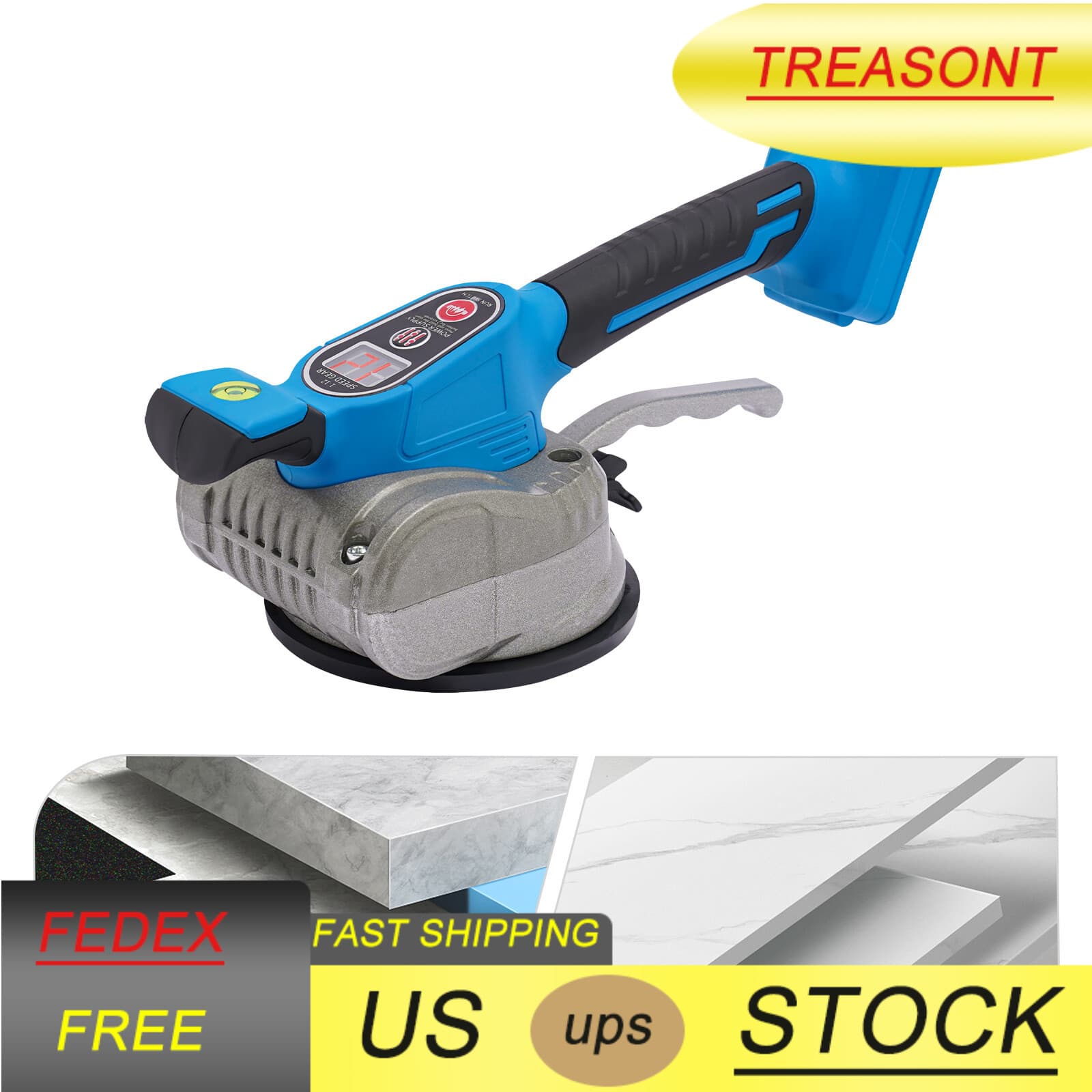 2 Batteries Handheld Tile Automatic Leveling Machine Tile Vibrator Tiler Machine