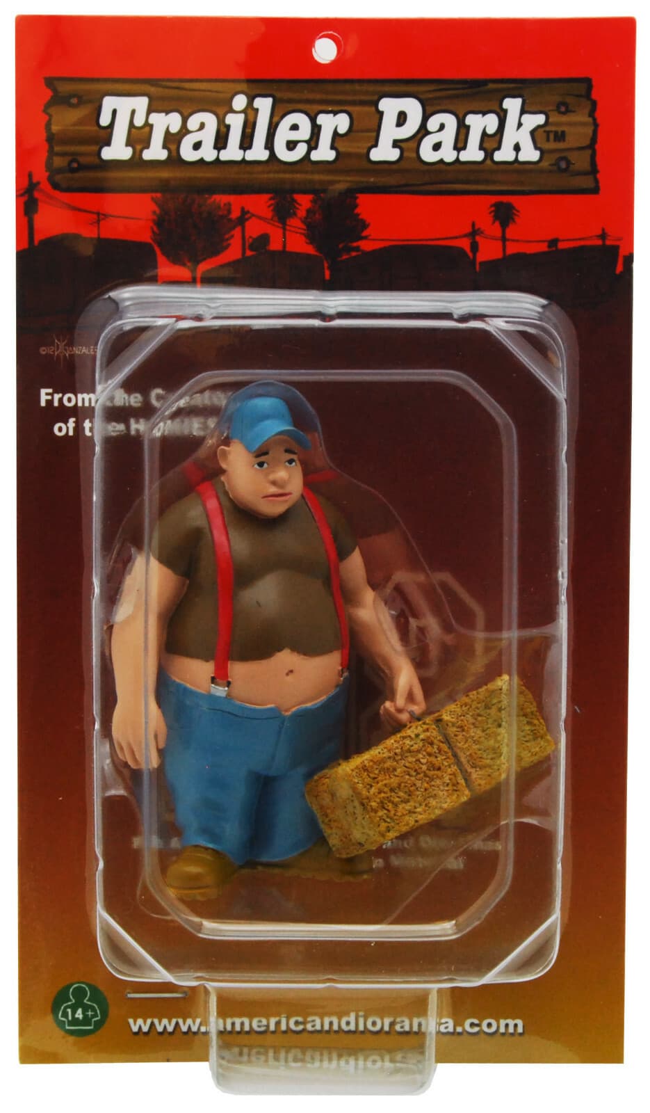 Cousin Budford Trailer Park AMERICAN DIORAMA 1:18 Scale MALE MAN 3.75" Figure