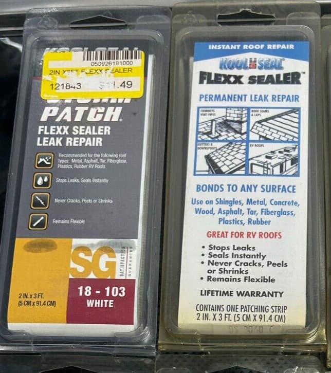 2-pack lot Kool Seal Flexx Storm Patch Leak Instant Roof Repair 18-100 18-103