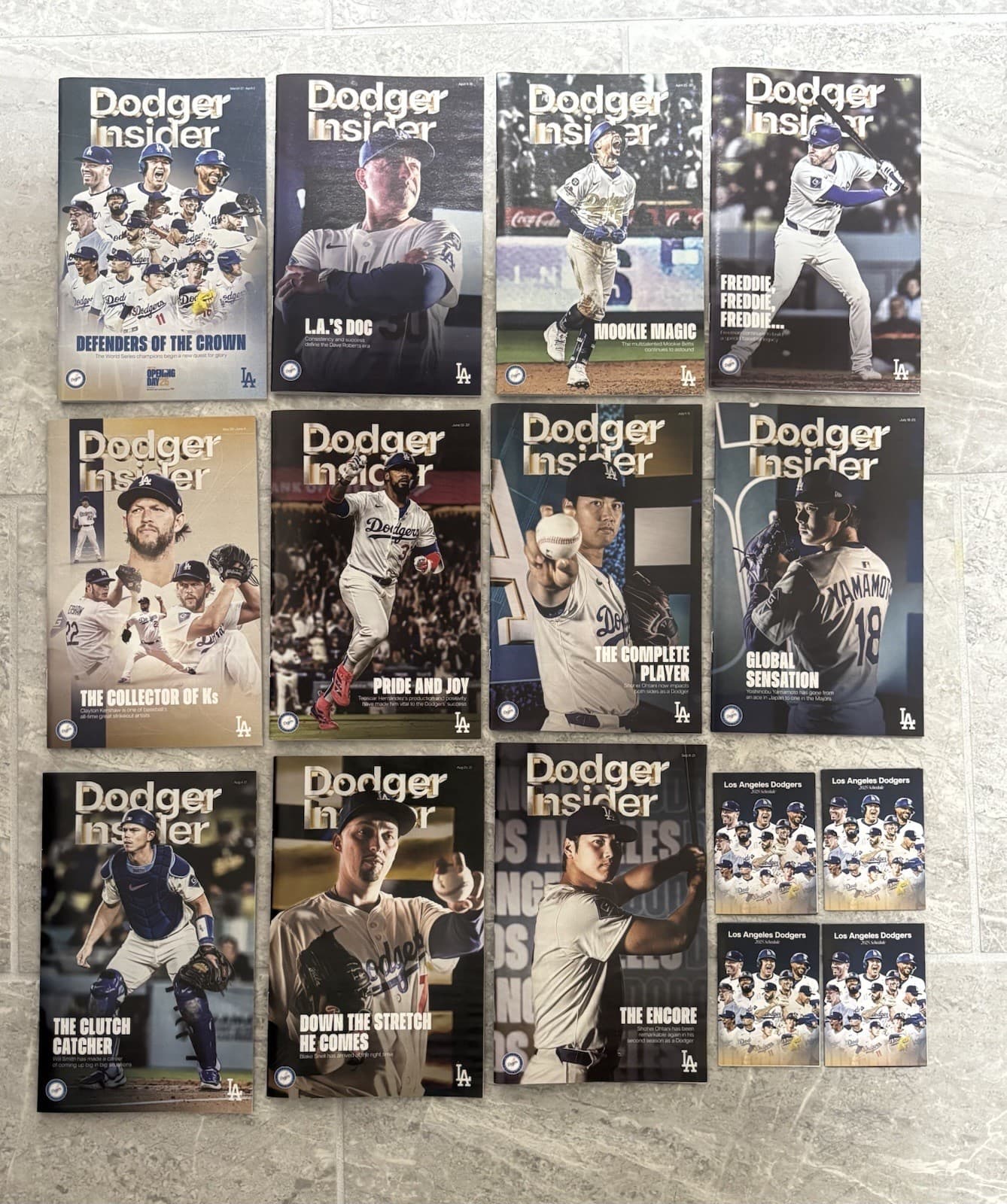 Postseason and 2025 Dodger Insider All 11 Regular Season OHTANI FREEMAN 4 Schd