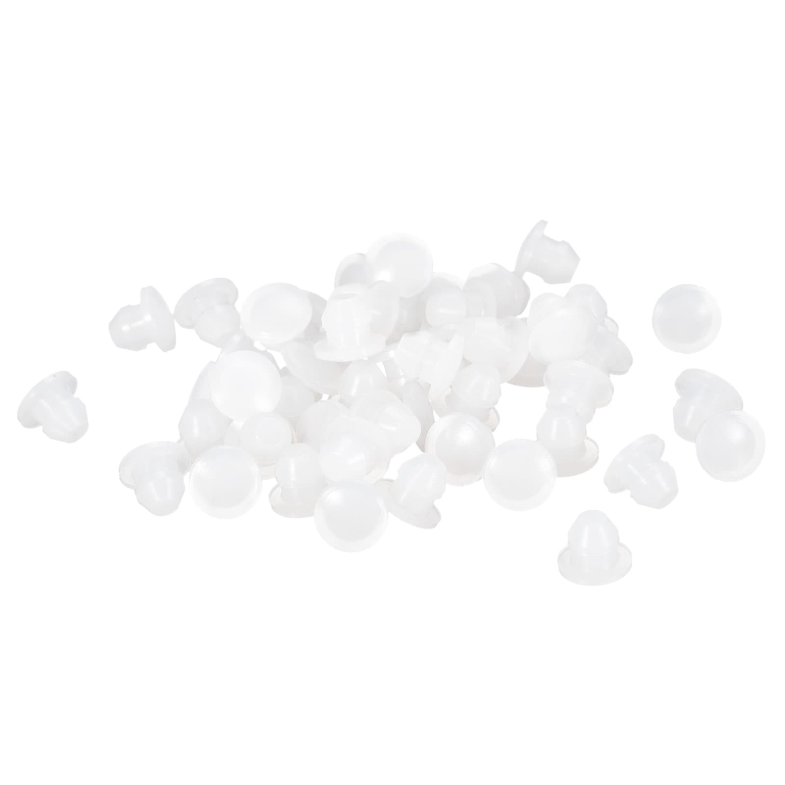 28Pcs Silicone Plugs, Rubber Round Hole Plugs for 2.5-3mm Hole, Translucent