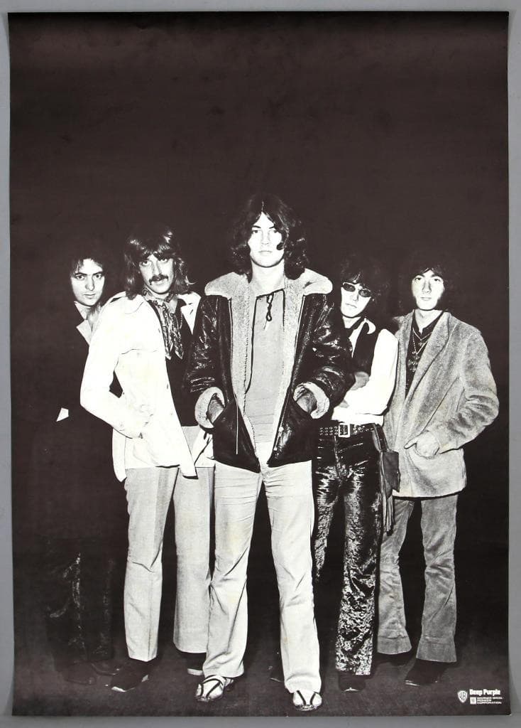 DEEP PURPLE – rare vintage original 1971 Warner-Pioneer promo poster FIREBALL