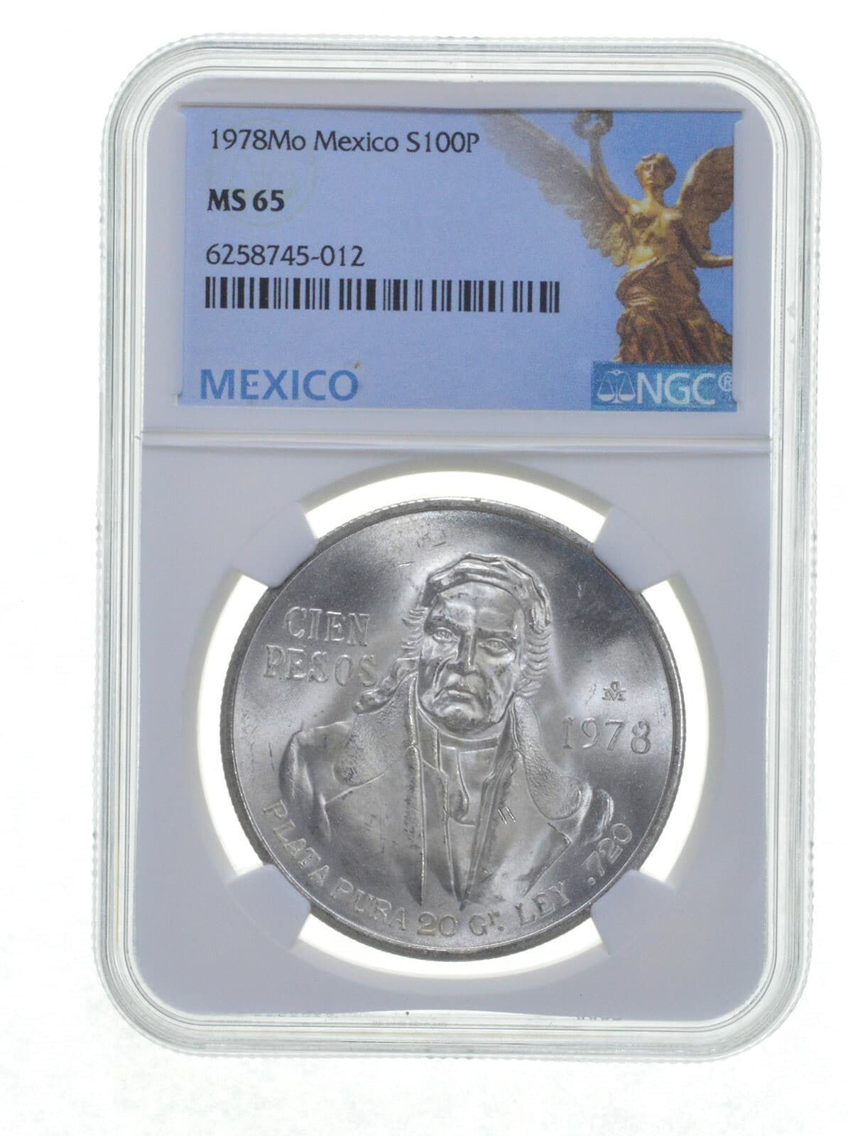 1978 MEXICO Silver 100 PESOS S100P NGC MS 65 LUSTER GEM BU