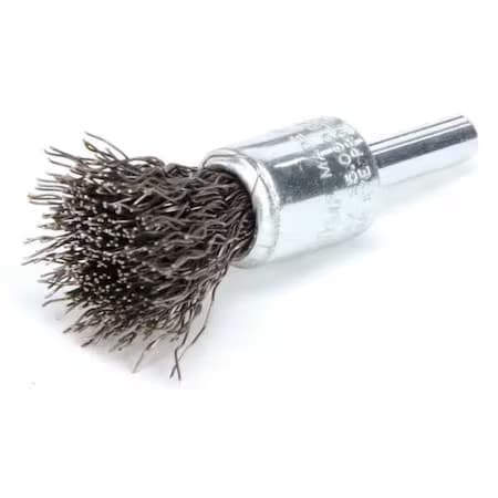 Weiler 96101 Crimped Wire End Wire Brush, Steel, 1/2"