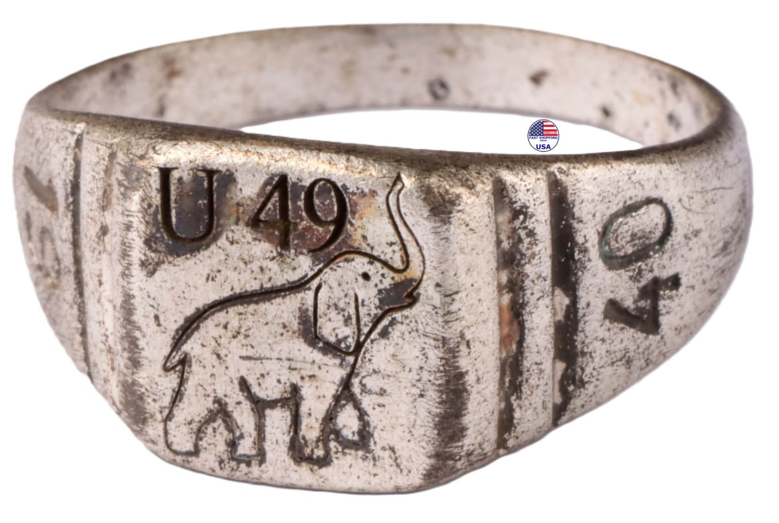 1940 Elephant U 49 Navy U-boat WW2 German ring naval submarine U-Boot Kriegsmari