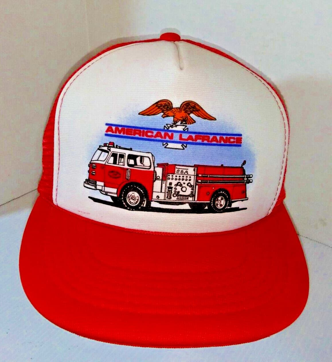 Cap Firetruck Eagle Hat American LaFrance Classic Vtg Snapback Adjustable