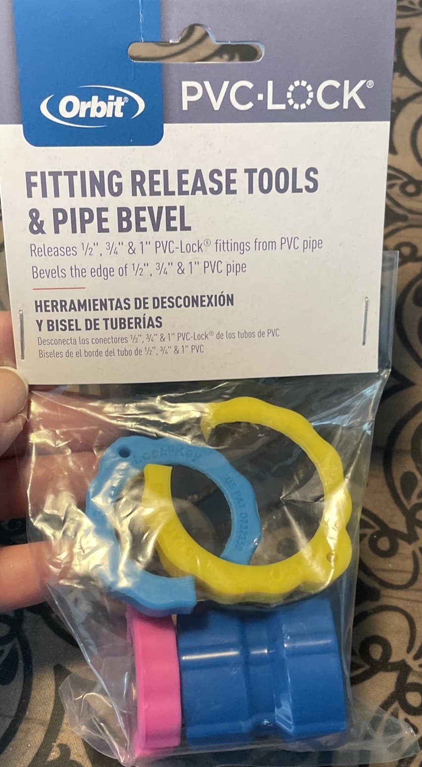 Orbit PVC-Lock Release Tools & Pipe Bevel Set Brand New 35809