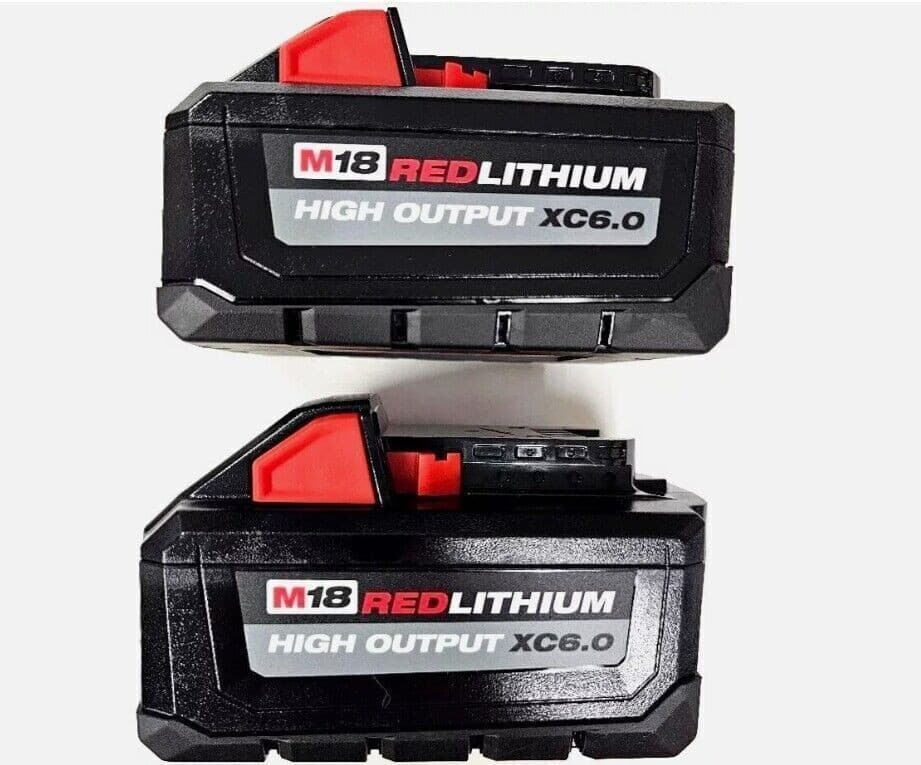 for Milwauk 48-11-1865 6.0 AH Batteries 18V XC 18 Volt High Output 2 pack M18