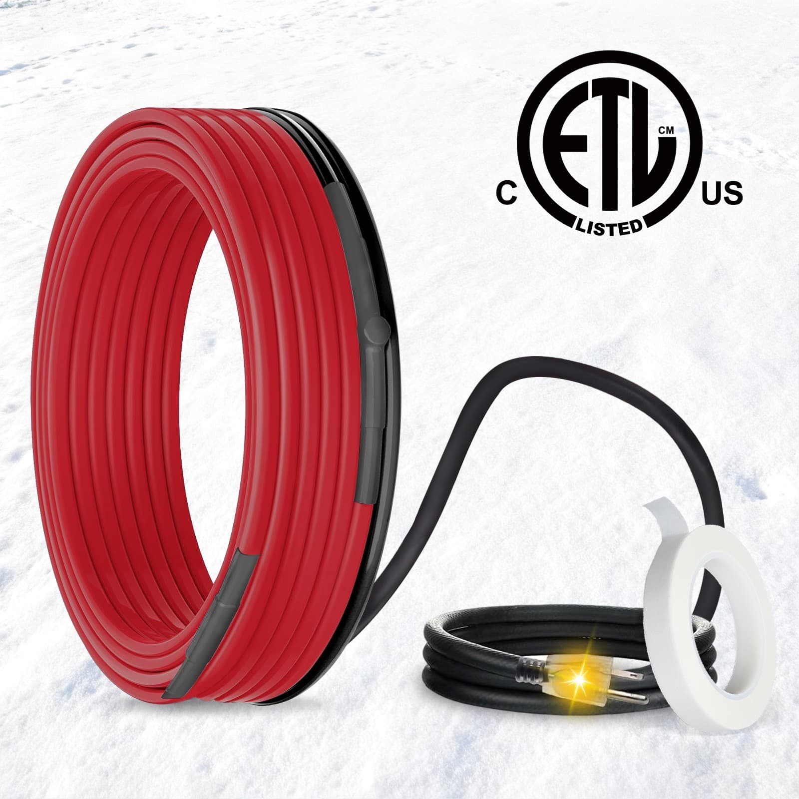 22FT Water Pipe Heat Tape -Protects Pipes from Freezing