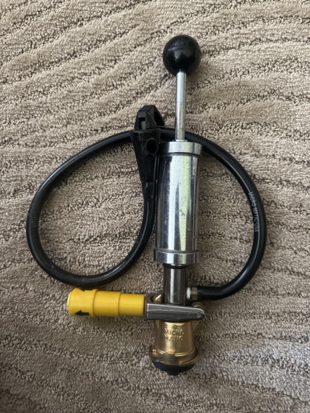 Micro Matic Beer Keg Tap Hand Pump Stainless Steel/Brass 3/16” ID 7/16” OD Hose