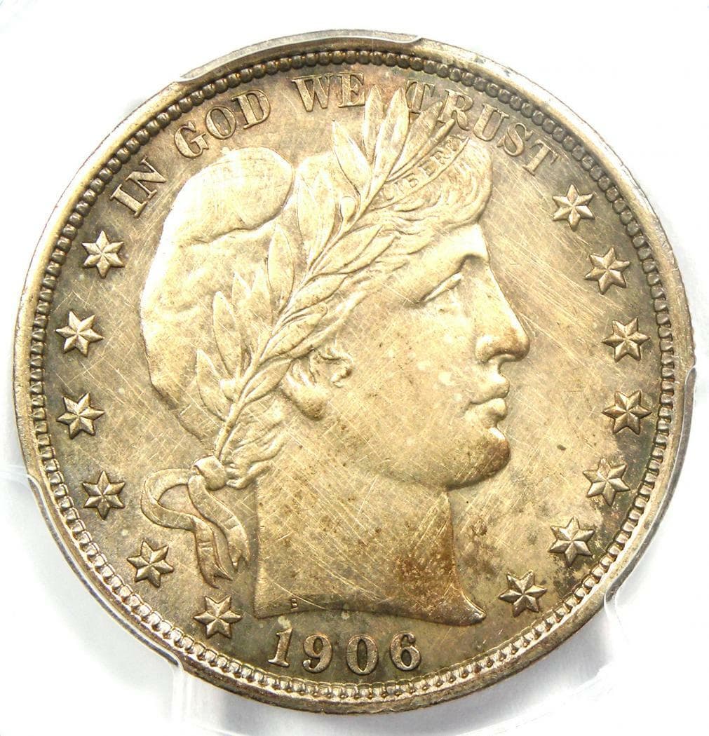 1906 Barber Half Dollar 50C - PCGS Uncirculated Details (MS UNC) - Rare Coin!