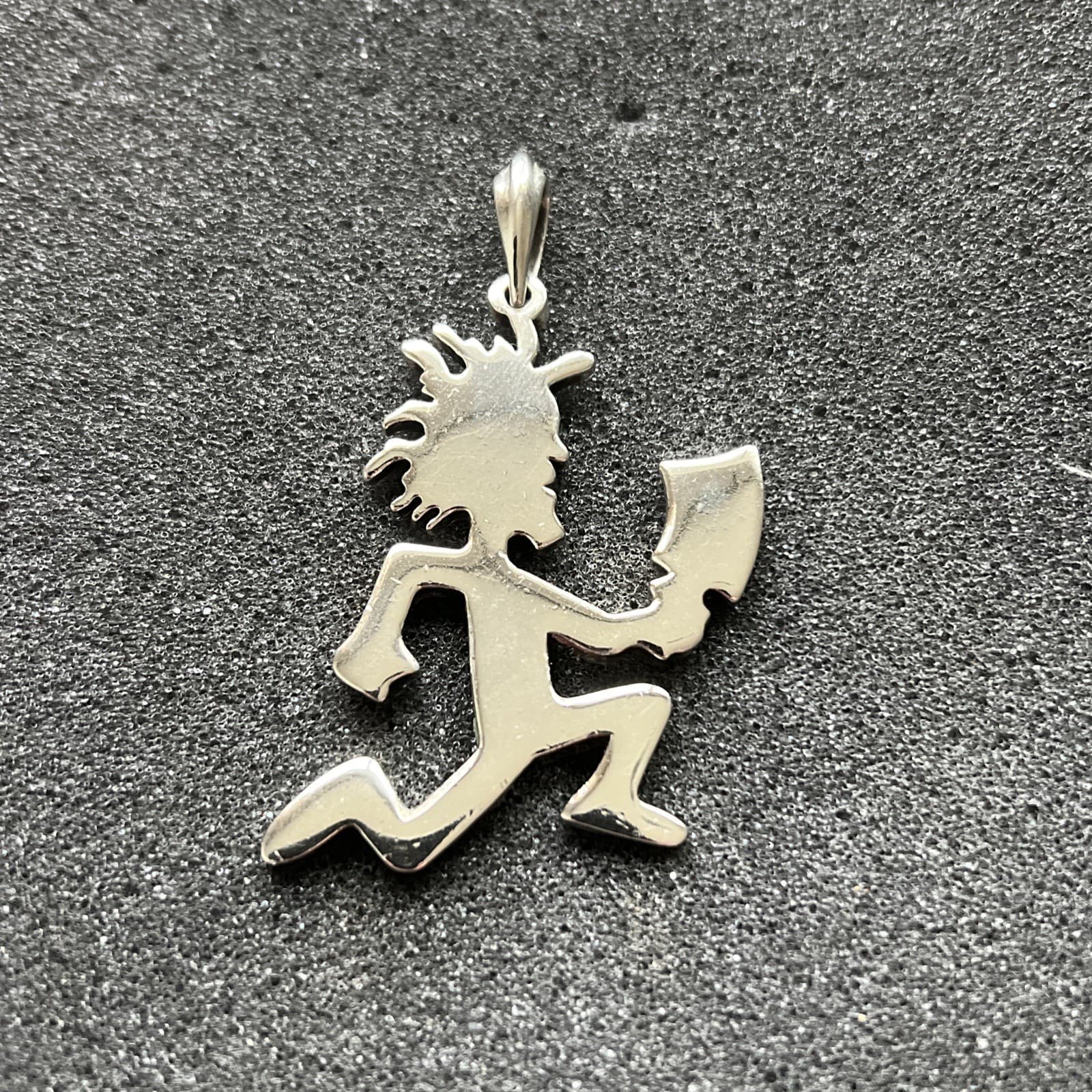 2” Large 2001 Hatchetman .925 Charm Insane Clown Posse ICP Juggalo Necklace