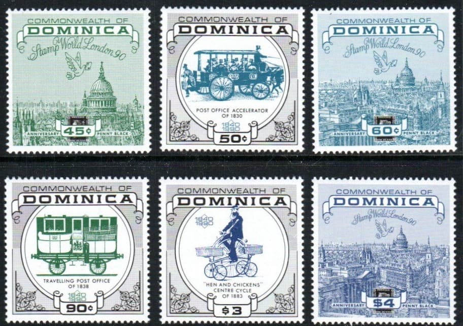 Dominica Stamp 1233-1238 - Anniversary of the penny black