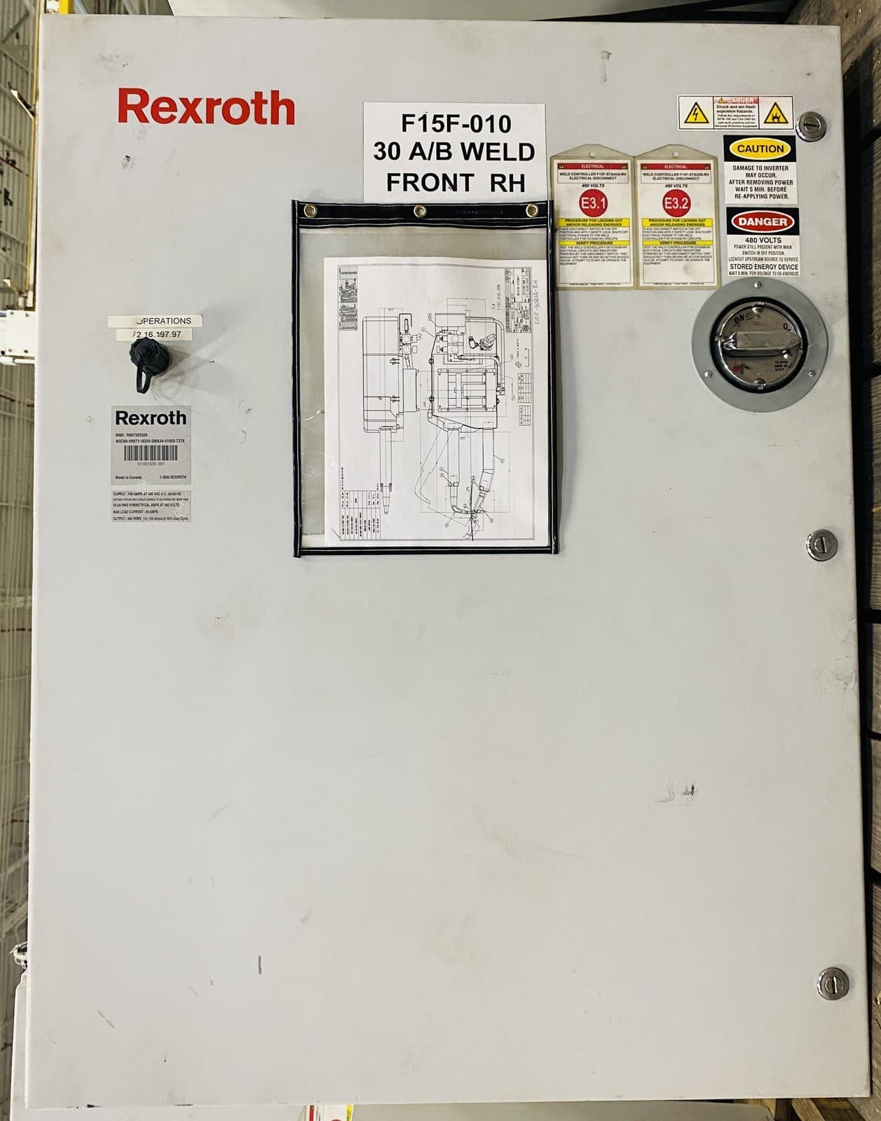 REXROTH WSC60-HR571-I6300-DMA34-01003-737X R987385326 WELDING CONTROL USED