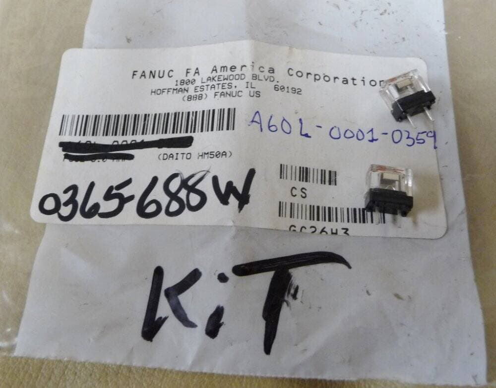 NEW LOT OF 2 GENUINE FANUC FUSE KITS 5.0A A60L-0001-0359 A60L00010359