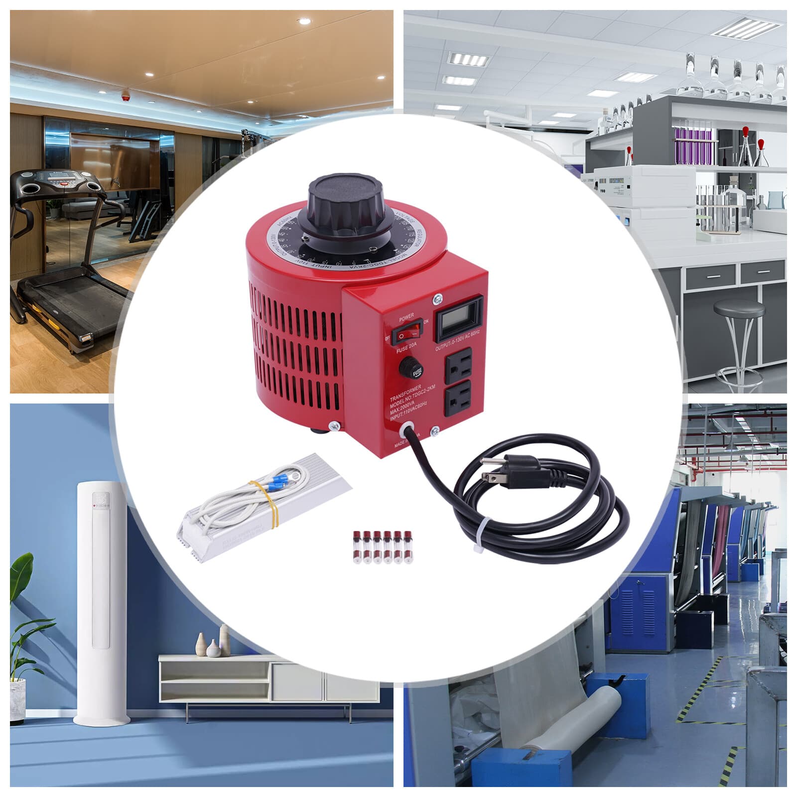 20Amp Variable Transformer Auto AC Voltage Regulator Power Supply 2000VA Max US